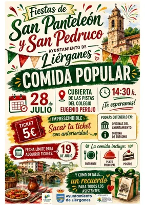Comida Popular: Fiestas de San Pantaleón y San Pedruco · Liérganes