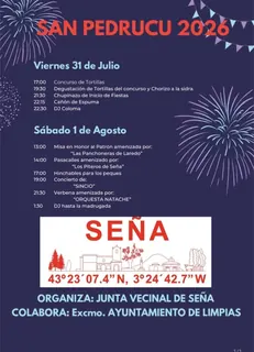 Fiestas de San Pedrucu · Seña