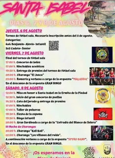 Fiestas Santa Isabel · Limpias