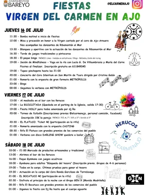 Fiestas de la Virgen del Carmen · Ajo